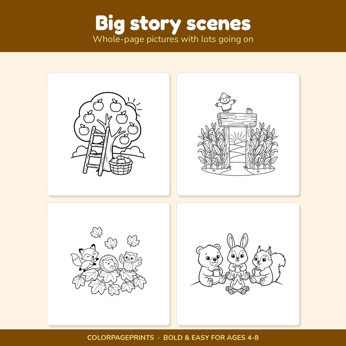 Cute & Crunchy Fall Coloring Book — look inside 3