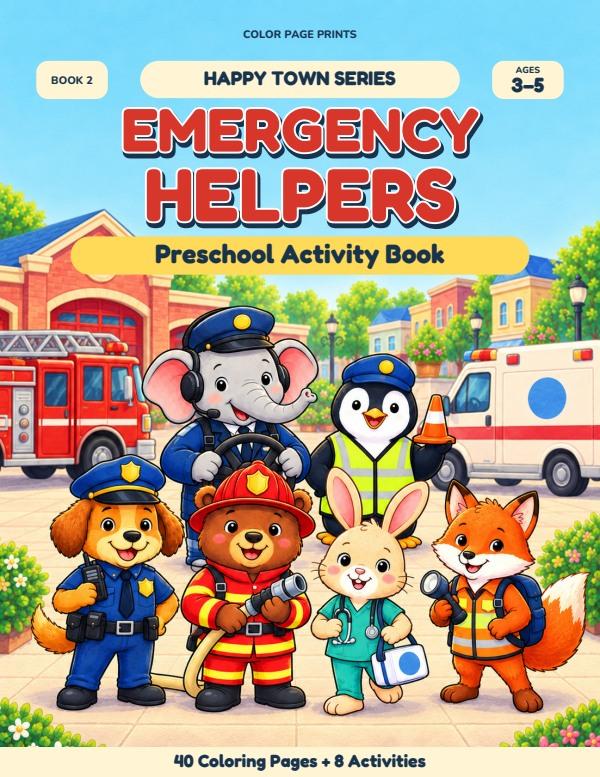 Happy Town: Emergency Helpers color cover