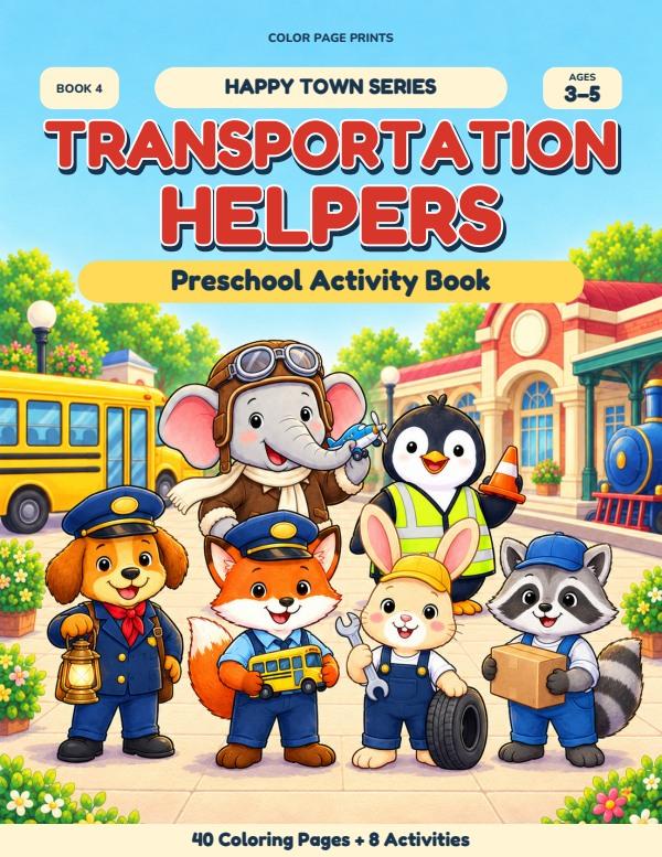Happy Town: Transportation Helpers color cover