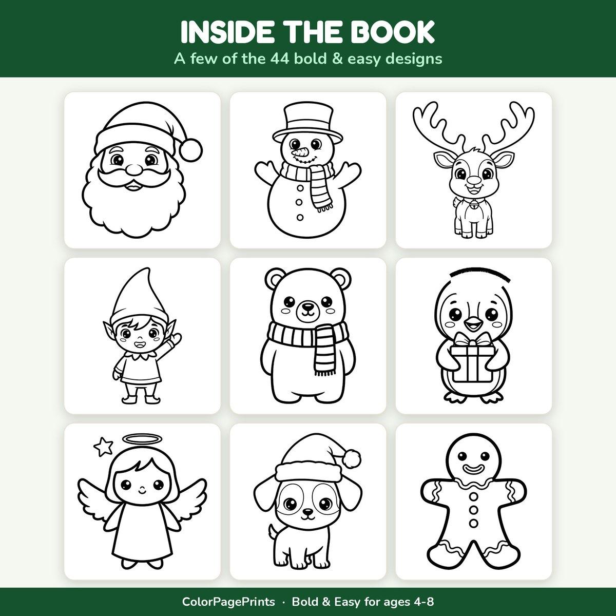 Cute & Merry Christmas Coloring Book — look inside 2