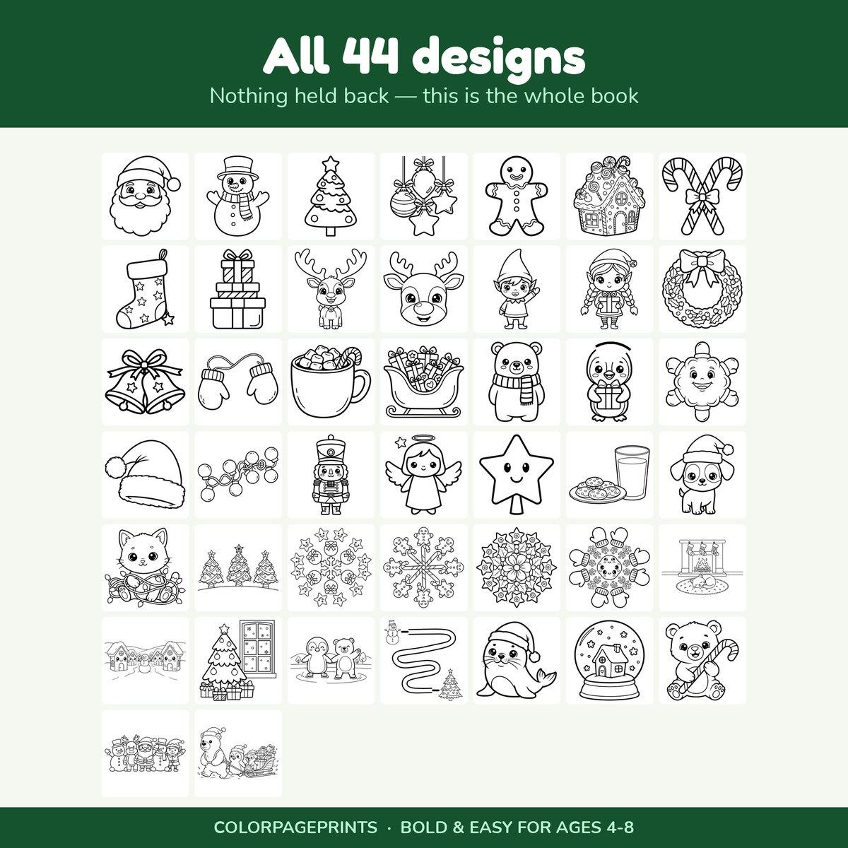 Cute & Merry Christmas Coloring Book — look inside 1