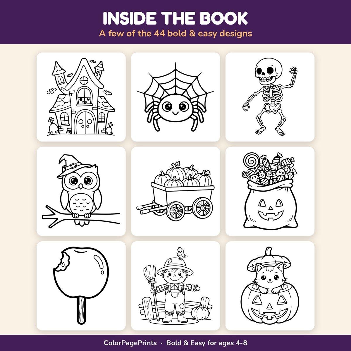 Cute & Spooky Halloween Coloring Book — look inside 2