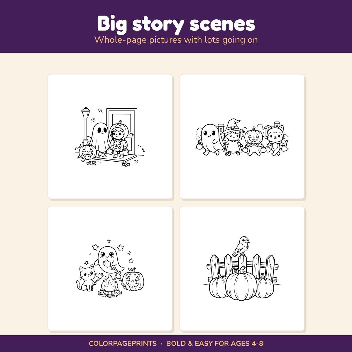 Cute & Spooky Halloween Coloring Book — look inside 3