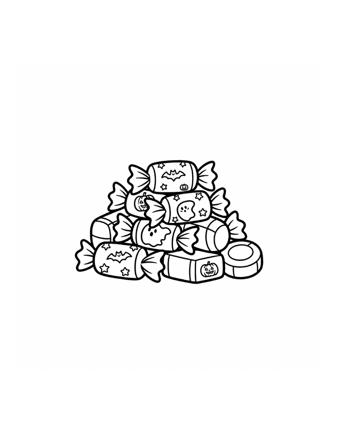 Free printable kitten sitting in a jack-o'-lantern coloring page